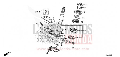 STEERING STEM (VT750C2S/S) VT750C2SD de 2013